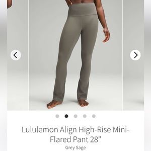 lululemon mini flares 28”